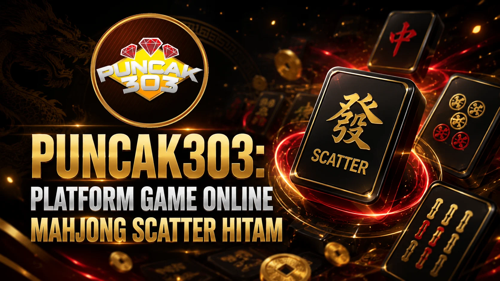 Puncak303: Platform Game Online Mahjong Scatter Hitam
